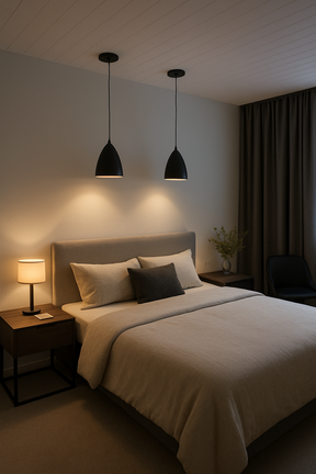 Kit Luminária Pendente Cônica Moderna Ajustável Preto Fosco