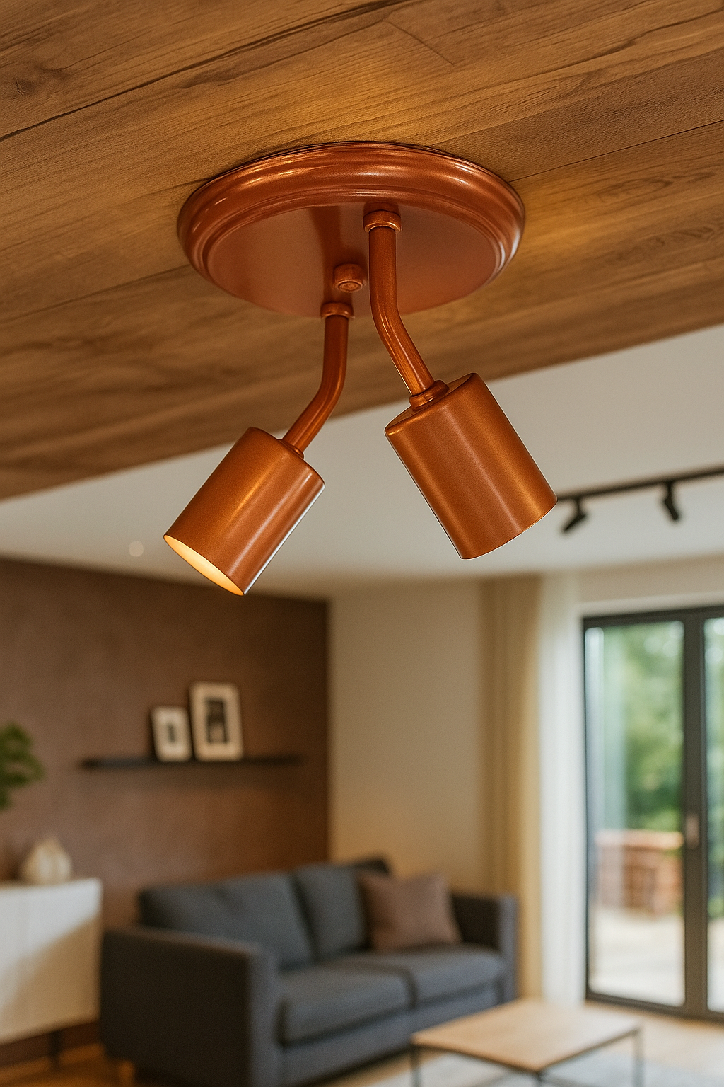 Luminária Spot Dupla de Teto e Parede Retrô Direcionável