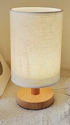 Luminária de Mesa em Madeira com 3 Tons de Luz Suaves e Touch