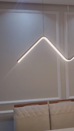 Luminária LED Pendente Geométrica Dourada com 3 Tons de Luz