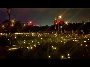 Kit Luminária Solar LED Decorativa Efeito Vagalume Para Jardim