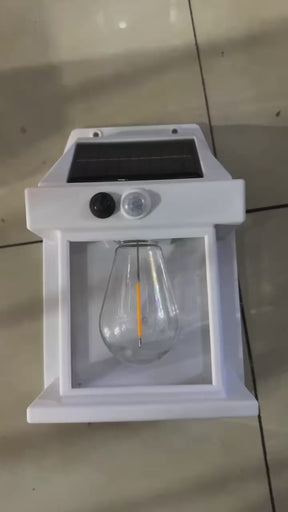 Kit Arandela Solar  Externa Vintage com Sensor de Movimento