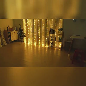 Cortina de Luz Fio de Fada 300 LEDS Bivolt Decorativa
