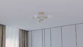 Lustre Moderno Nórdico com Acabamento em Ouro Antigo Sofisticado