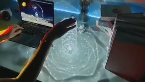 Luminária Cristal LED com 16 Cores e Controle de Toque