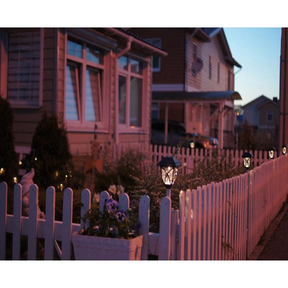 Kit 1-6 Luminarias Solar Casinha Espeto Recarregavel no Sol Decoração Para Area Externa Jardim Patio