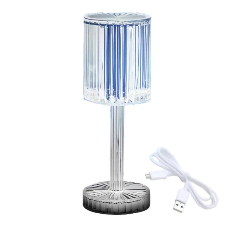 Luminária De Mesa Cristal Diamante Abajur de Cabeceira 3 Mudança De Cor Criativo Luz LED Acrílica